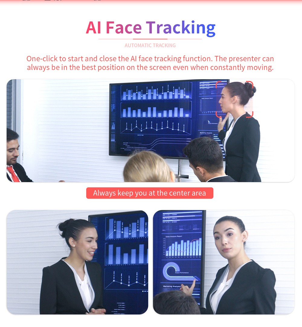 GUCEE G05-4K10X Plus Streaming Camera, 4K Ultra HD, Al Face Tracking, 10x Optical Zoom, 1s Rapid Focus, HDR &3D Noise Reduction