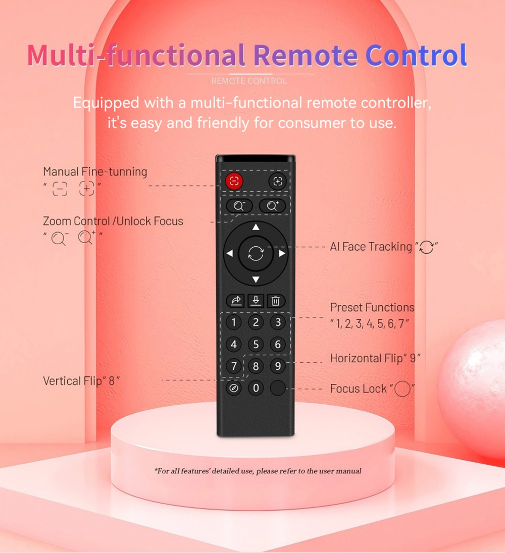 GUCEE G05-4K10X Plus Streaming Camera, 4K Ultra HD, Al Face Tracking, 10x Optical Zoom, 1s Rapid Focus, HDR &3D Noise Reduction