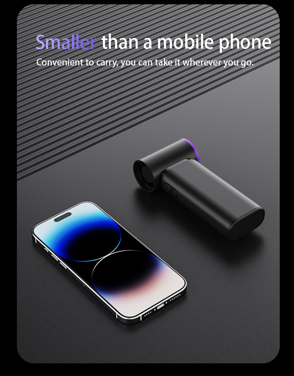 GY01 Hurricane High-speed Handheld Fan, 4-Speed Adjustable, 30m/s Ultra-Strong Wind, 90,000RPM Motor, 2000mAh Battery Capacity, White