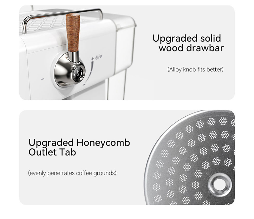 HIBREW H10Plus Espresso kávovar, poloautomatický kávovar s 20 barmi, rýchly ohrev, regulácia teploty, parný napeňovač na cappuccino latte, kompaktný z nehrdzavejúcej ocele (šálka na latte art nie je súčasťou balenia)