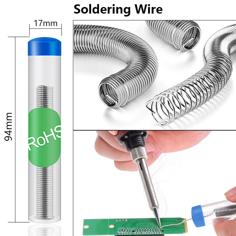 Handskit 927 90W Soldering Iron Kit, Adjustable Temp 180-480&deg;C, LED Display, Includes 5 Tips, Solder Wire, Stand, for Electronics and Welding Repairs