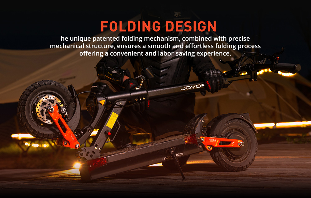 Joyor T10 Electric Scooter, 2*1000W motor, 60V 18Ah batéria, 10 palcové pneumatiky, max. rýchlosť 60 km/h, dojazd 75 km, predné a zadné hydraulické kotúčové brzdy, predné a zadné hydraulické pružinové tlmiče