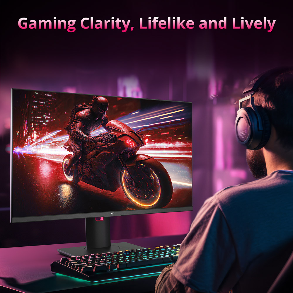 KTC H27P22S 27-inch Gaming Monitor, 3840x2160 UHD AUO 7.0 FAST IPS Panel, HDR400, 160Hz Refresh Rate, 1ms Response Time, 132%sRGB, Compatible with FreeSync and G-SYNC, Low-blue Light, 2*HDMI2.1 2*DP1.4 1*USB2.0, Adjustable Stand & Support VESA Mount