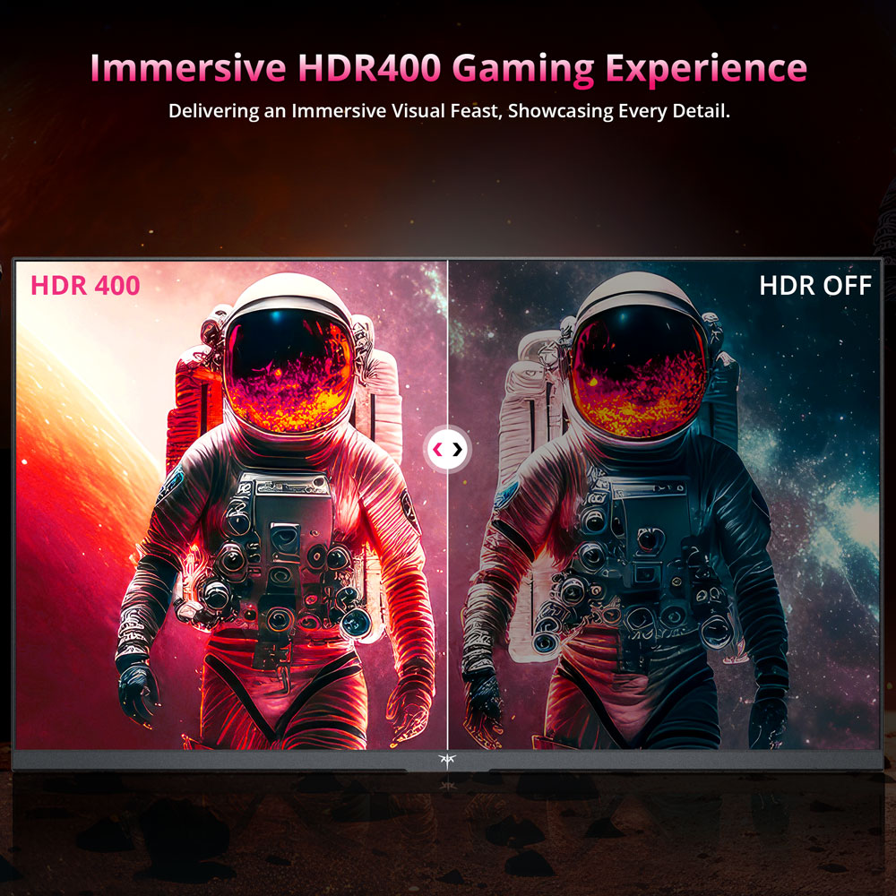 KTC H27P22S 27-inch Gaming Monitor, 3840x2160 UHD AUO 7.0 FAST IPS Panel, HDR400, 160Hz Refresh Rate, 1ms Response Time, 132%sRGB, Compatible with FreeSync and G-SYNC, Low-blue Light, 2*HDMI2.1 2*DP1.4 1*USB2.0, Adjustable Stand & Support VESA Mount