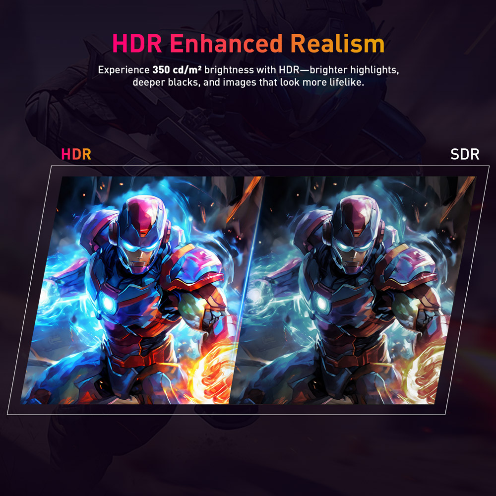 KTC Q24T09 Gaming Monitor, 24-inch 2560*1440 16:9 Fast IPS Screen, 180Hz Refresh Rate, FreeSync & G-Sync, 126% sRGB, HDR Support, Low Blue Light, Wall Mount Support &Tilt Adjustment, 2 x HDMI2.0, 2 x DP1.4, 1 x Earphone Jack