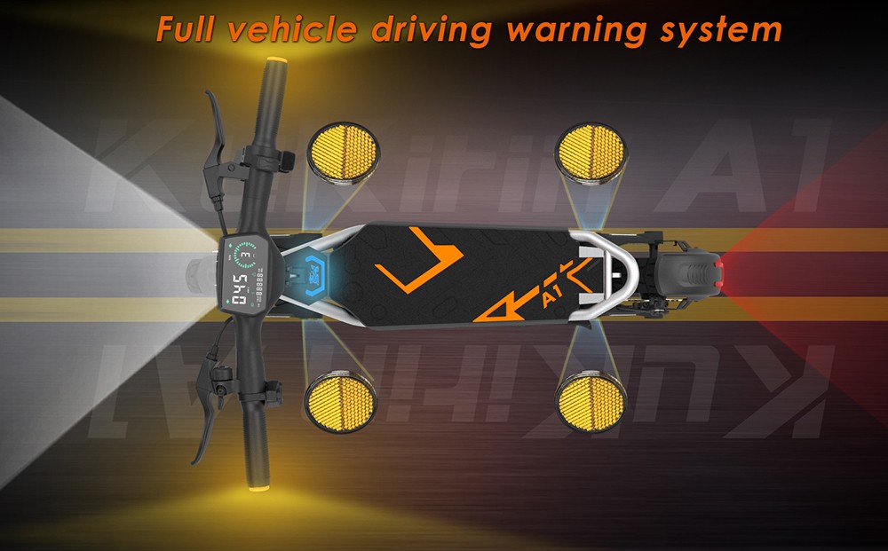 Kukirin A1 Skladací elektrický skúter, 800W motor, 48V 13Ah batéria, 10-palcová vákuová pneumatika, max. rýchlosť 45 km/h, dojazd 45 km, predná a zadná kotúčová brzda, predné a zadné tlmiče