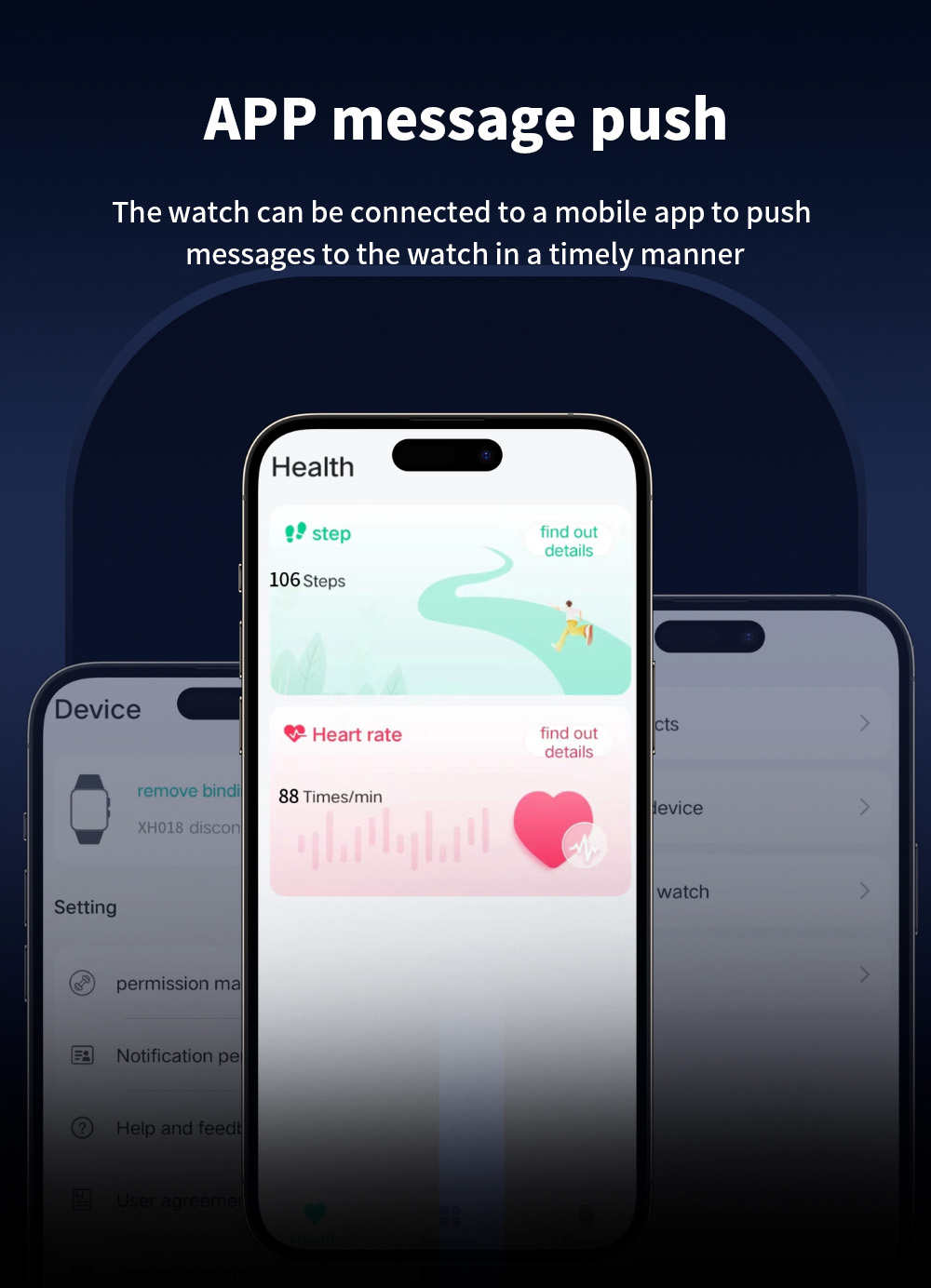 LOKMAT XH018 Smartwatch, 2.04 inch AMOLED Screen, Heart Rate Blood Oxygen Monitoring, GPS Positioning - Black