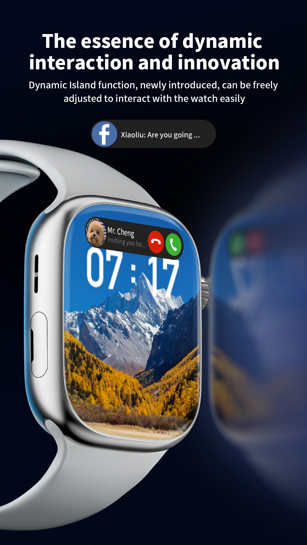 LOKMAT XH018 Smartwatch, 2.04 inch AMOLED Screen, Heart Rate Blood Oxygen Monitoring, GPS Positioning - Silver