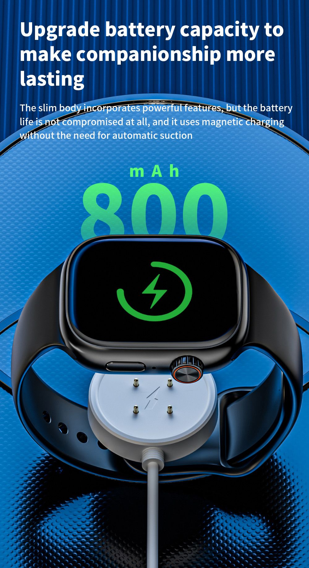 LOKMAT XH018 Smartwatch, 2.04 inch AMOLED Screen, Heart Rate Blood Oxygen Monitoring, GPS Positioning - Silver