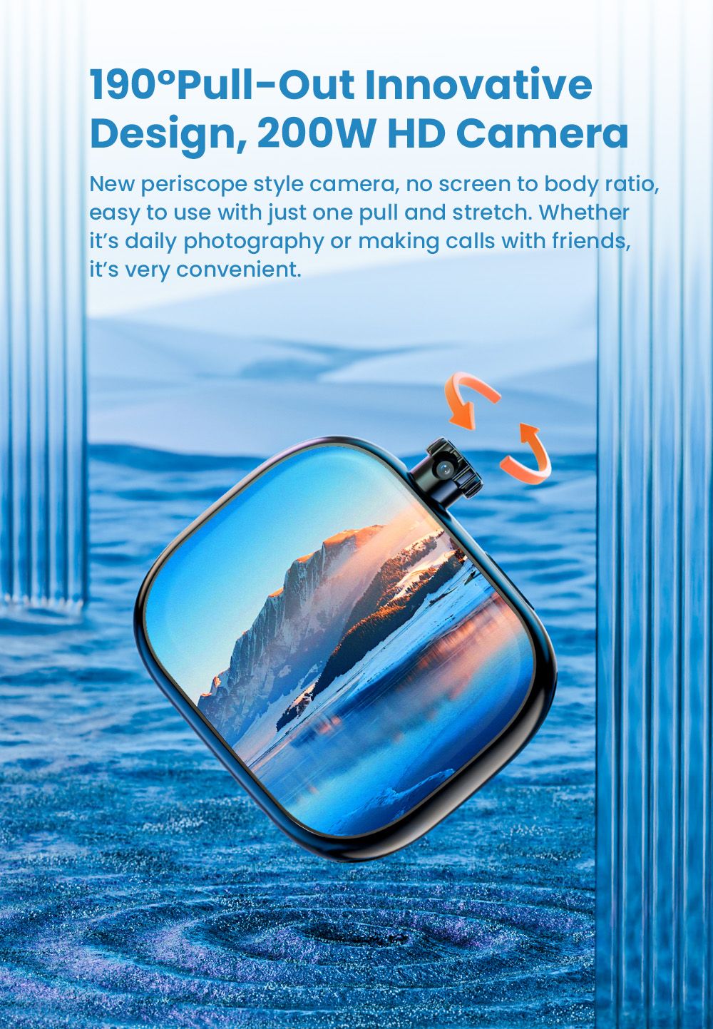 LOKMAT XH018 Smartwatch, 2.04 inch AMOLED Screen, Heart Rate Blood Oxygen Monitoring, GPS Positioning - Silver