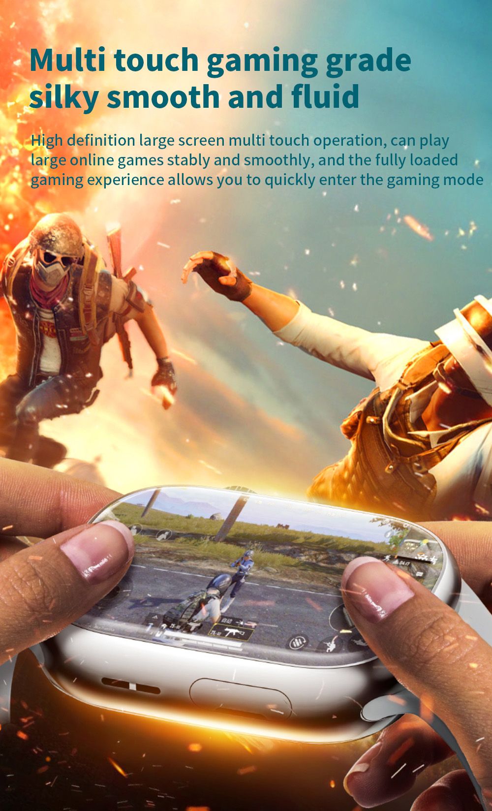 LOKMAT XH018 Smartwatch, 2.04 inch AMOLED Screen, Heart Rate Blood Oxygen Monitoring, GPS Positioning - Silver