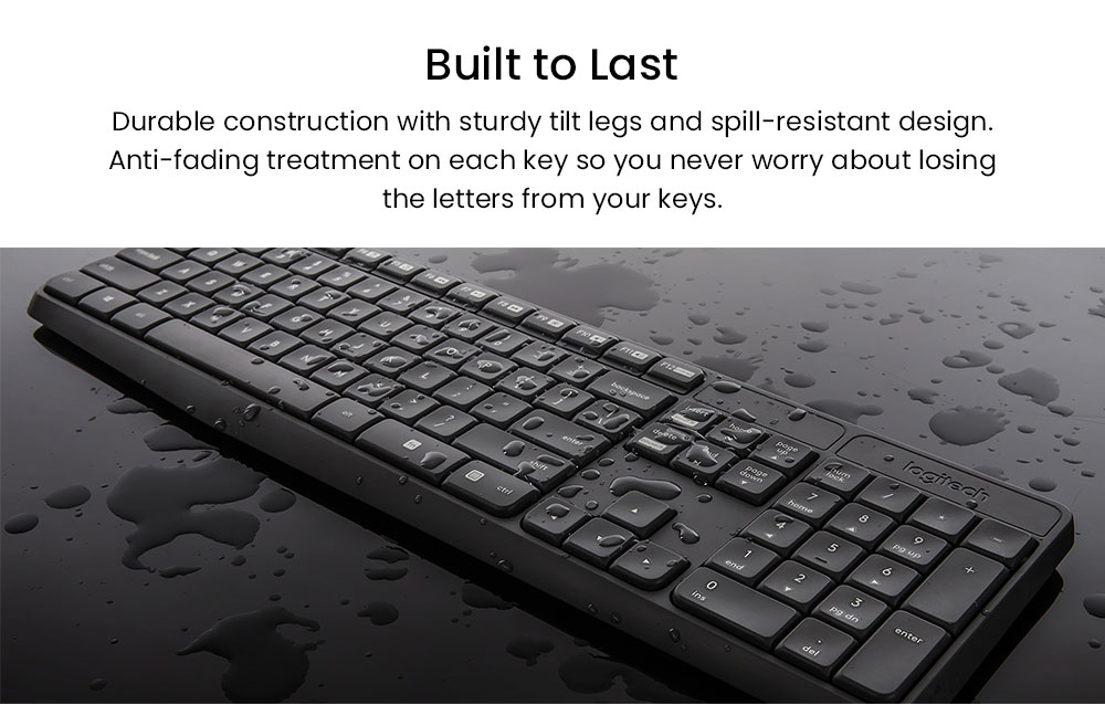 Logitech MK235 Wireless Full-size Keyboard & Ambidextrous Mouse Combo