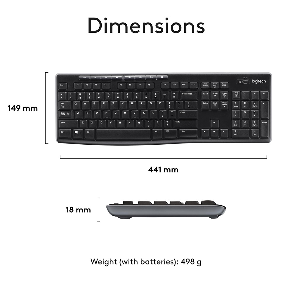 Logitech MK270 Wireless Keyboard & Mouse Combo