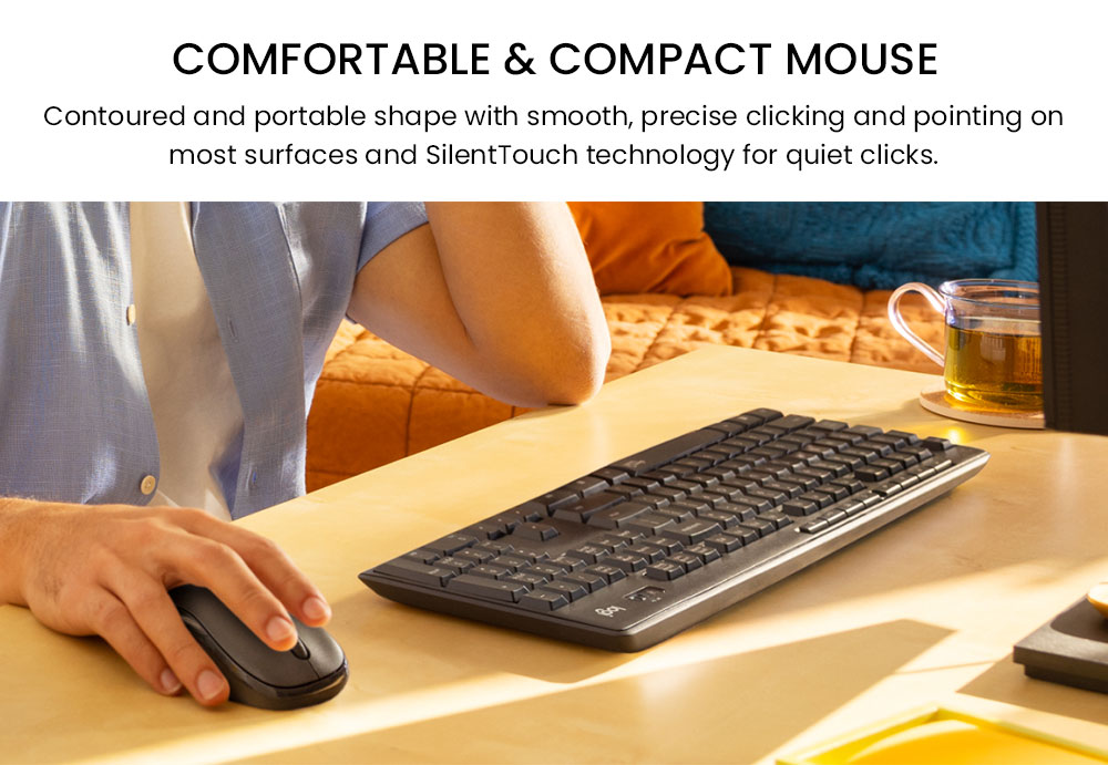 Logitech MK295 Wireless Mouse & Keyboard Combo - Black