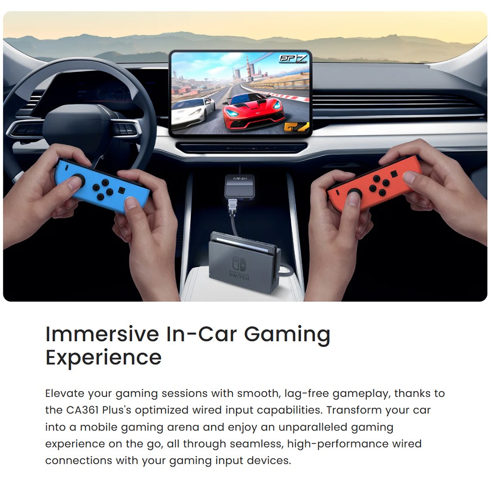 MINIX CA361 Plus Wireless CarPlay & Android Auto Adapter, Plug and Play HDMI Multimedia