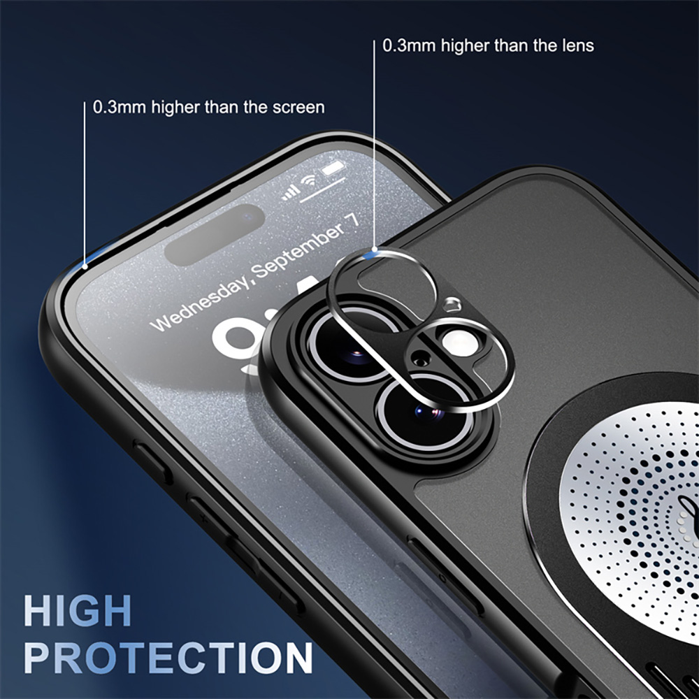 Magnetic iPhone Case, Shockproof, Bracket, Aromatherapy & Heat-Dissipating, Black