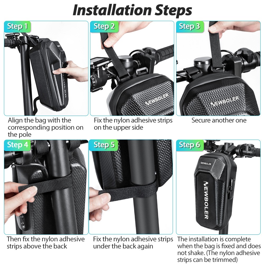 NEWBOLER BAG240 Electric Scooter Bag with Combination Lock - 3L