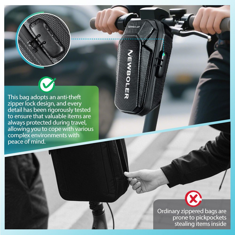 NEWBOLER BAG240 Electric Scooter Bag with Combination Lock - 5L