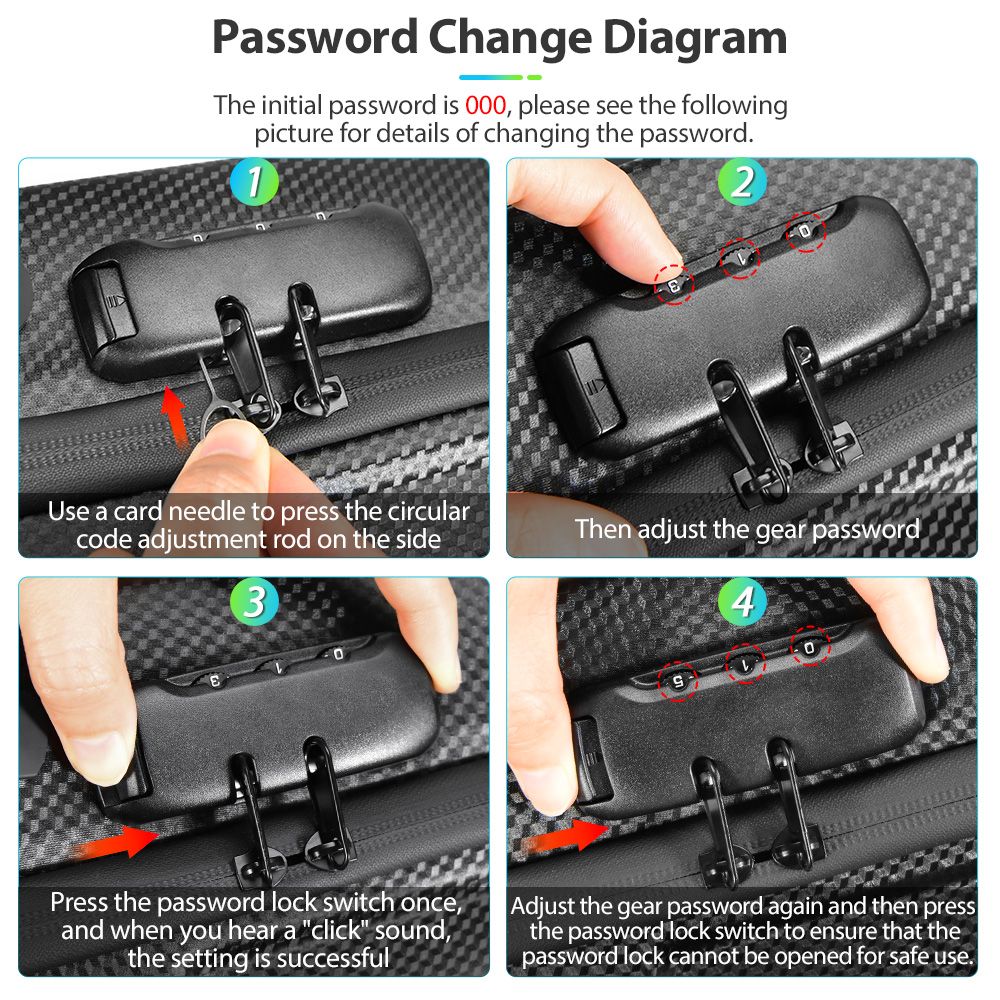 NEWBOLER BAG240 Electric Scooter Bag with Combination Lock - 5L