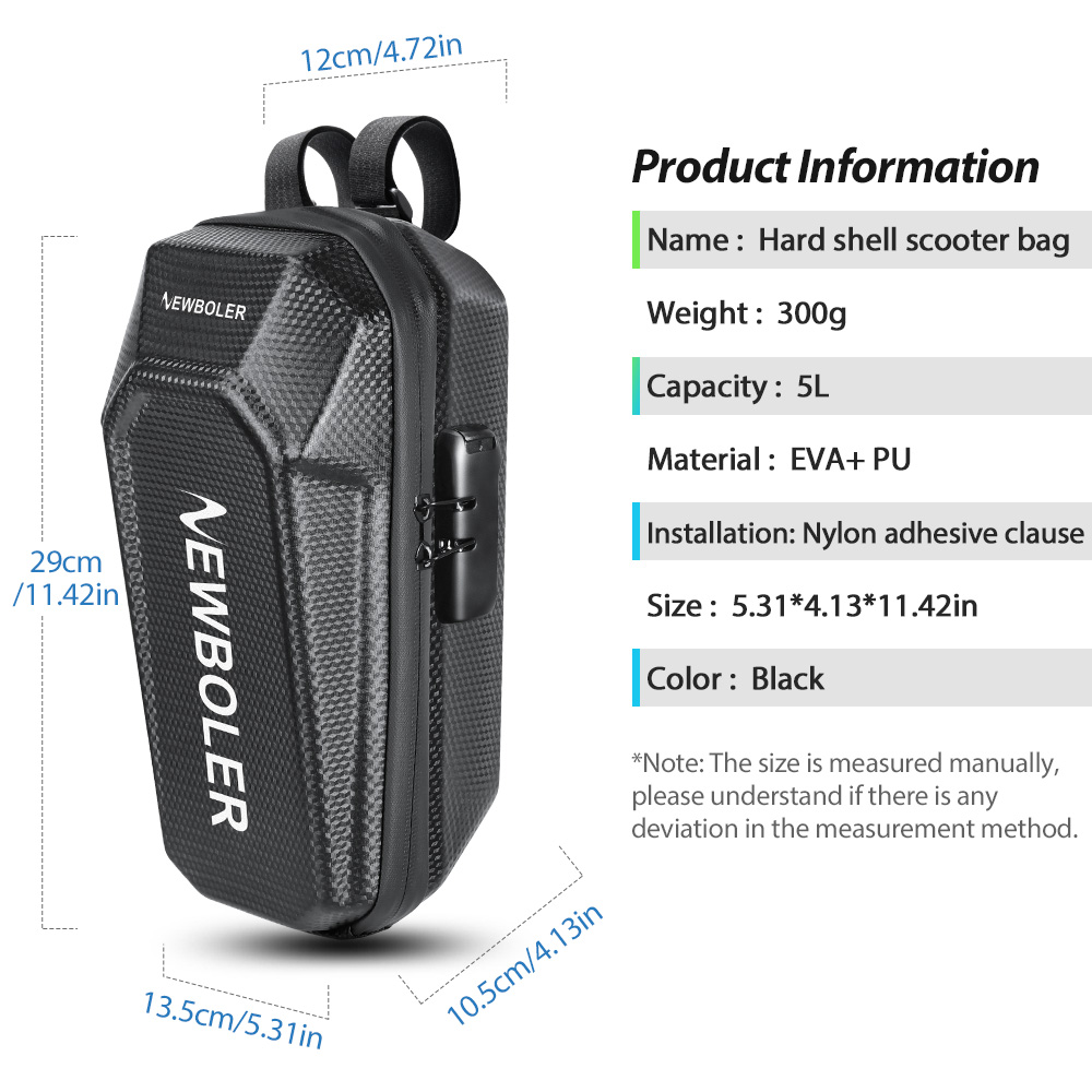 NEWBOLER BAG240 Electric Scooter Bag with Combination Lock - 5L