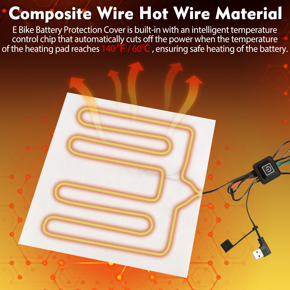 NEWBOLER BAG280 Electric Bike Battery Cover with Heating Elements