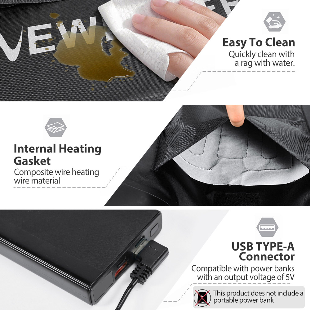 NEWBOLER BAG280 Electric Bike Battery Cover with Heating Elements