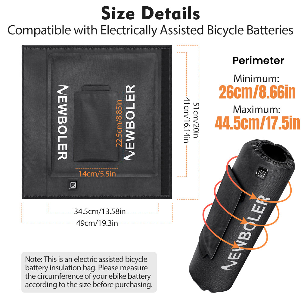 NEWBOLER BAG281 Electric Bike Battery Cover