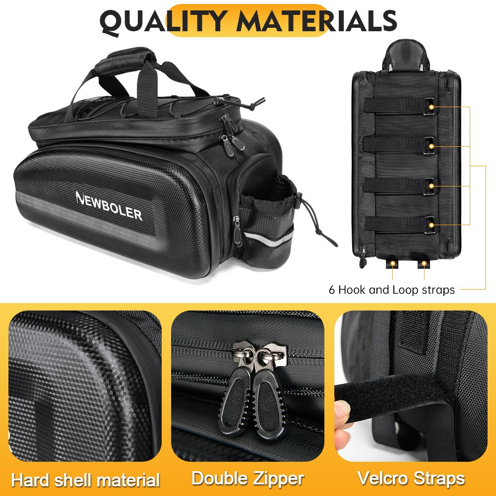 NEWBOLER BAG306 Electric Bike 30L Rear Seat Bag with Battery Compartment