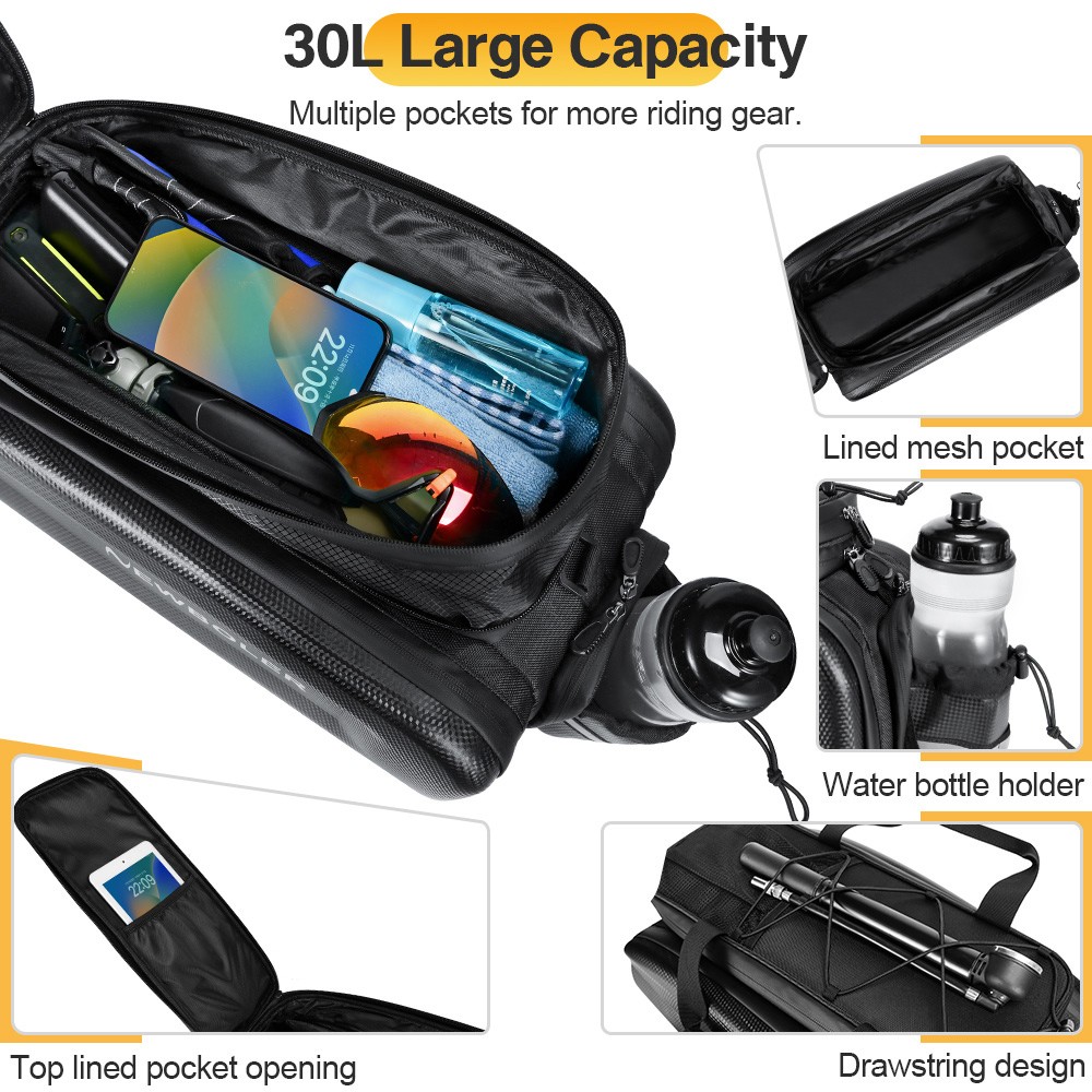 NEWBOLER BAG306 Electric Bike 30L Rear Seat Bag with Battery Compartment
