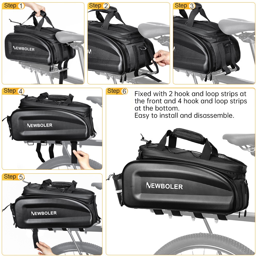 NEWBOLER BAG306 Electric Bike 30L Rear Seat Bag with Battery Compartment