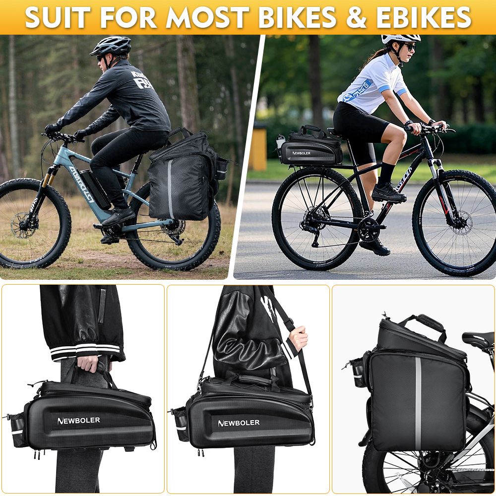 NEWBOLER BAG306 Electric Bike 30L Rear Seat Bag with Battery Compartment