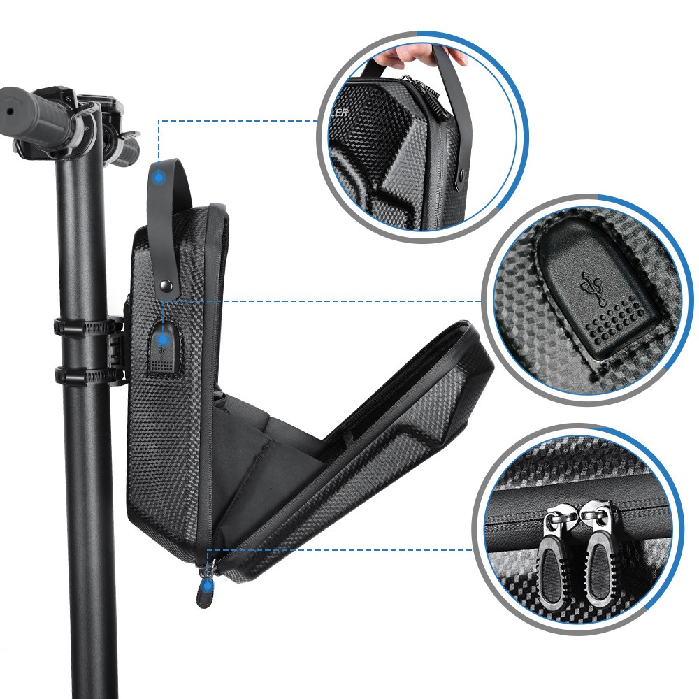 NEWBOLER BAG843 Quick Disassembly Electric Scooter Bag with USB Port - 3L