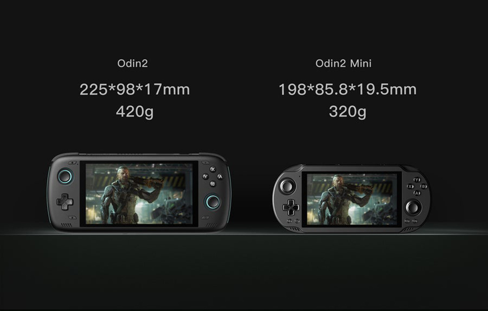 Odin2 Mini Handheld Game Console, Snapdragon 8Gen2 CPU, 1080p 5 inch Mini LED Touchscreen, Android 13, 5000mAh Battery, 12GB LPDDR5x RAM 256GB UFS4.0 Storage, WiFi 7 Bluetooth 5.3, Hall Sticks - Black