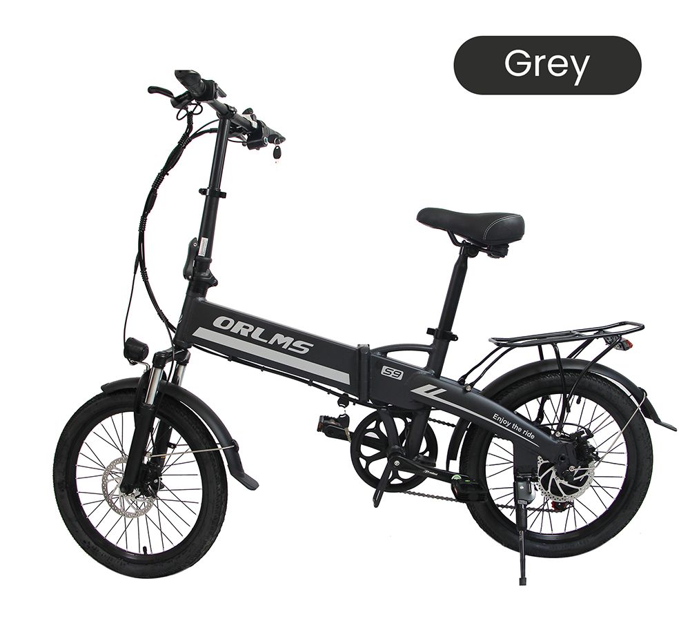 Orlms S9 Electric Bike, 500W Motor, 48V 13Ah Battery, 20*1.95 palcové pneumatiky, max. rýchlosť 55 km/h, dojazd 50 km, mechanické kotúčové brzdy, odpružená predná vidlica, 5-stupňová prevodovka Shimano, LCD displej - modrý