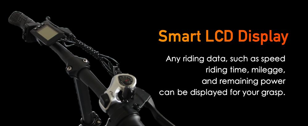Orlms S9 Electric Bike, 500W Motor, 48V 13Ah Battery, 20*1.95 palcové pneumatiky, max. rýchlosť 55 km/h, dojazd 50 km, mechanické kotúčové brzdy, odpružená predná vidlica, 5-stupňová prevodovka Shimano, LCD displej - sivý
