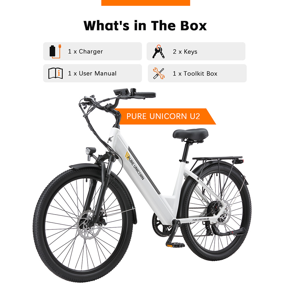 Elektrobicykel PURE UNICORN U2, 750W motor, 48V 12,8Ah batéria, 27.5