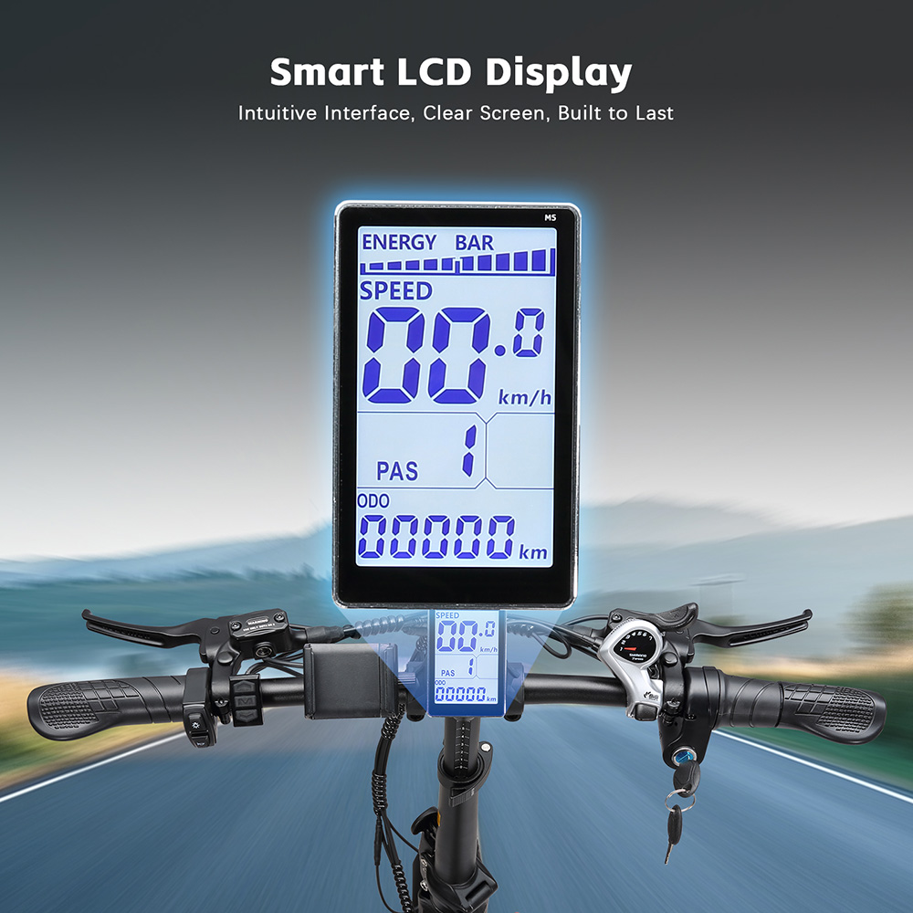 Skladací elektrický bicykel PURE UNICORN U4, 1000W motor, 48V 15Ah batéria, 20*4 palcové pneumatiky, max. rýchlosť 48 km/h, dojazd 60 km, hydraulické brzdy, predné a zadné odpruženie, Shimano 7 rýchlostí, LCD displej