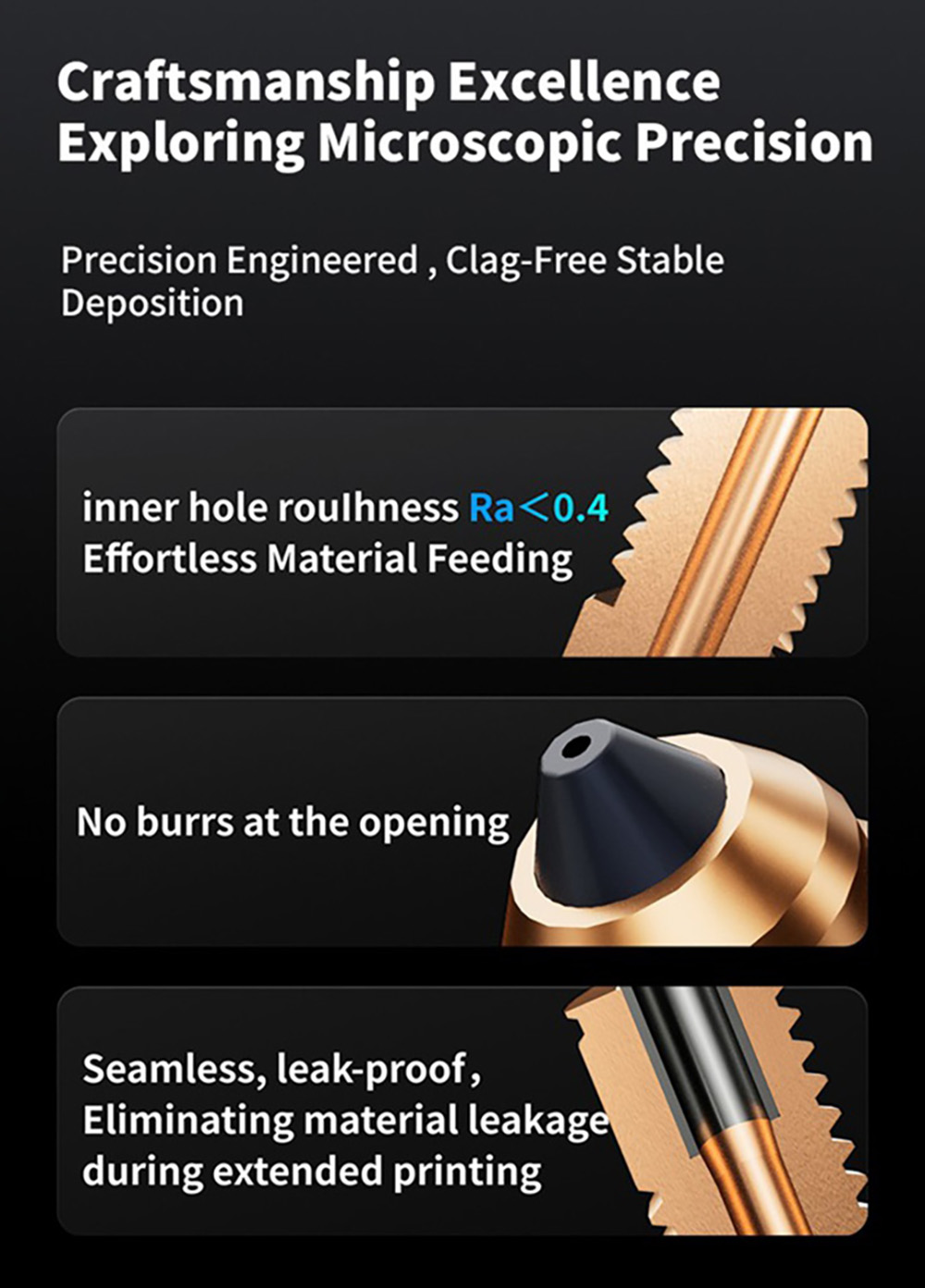 Phaetus 0.4mm Silicon Carbide Nozzle for Creality K2 Plus Hi Combo