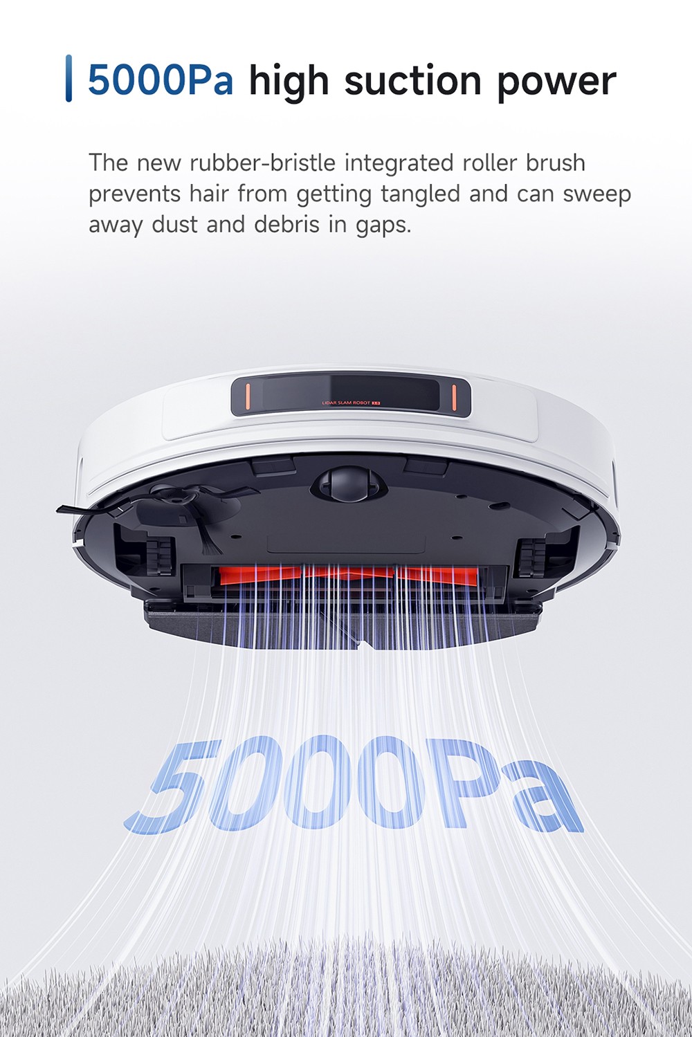 ROIDMI EVE MAX Robot Vacuum and Mop with Self Empty Station, 5000Pa Max Suction, 3L Dust Bag, 250min Max Runtime, LiDAR Navigation, App and Voice Control