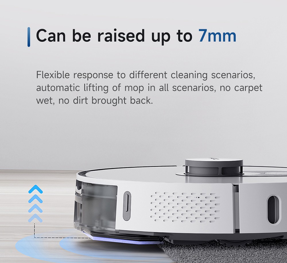 ROIDMI EVE MAX Robot Vacuum and Mop with Self Empty Station, 5000Pa Max Suction, 3L Dust Bag, 250min Max Runtime, LiDAR Navigation, App and Voice Control