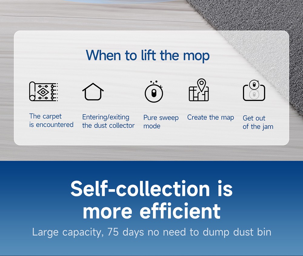 ROIDMI EVE MAX Robot Vacuum and Mop with Self Empty Station, 5000Pa Max Suction, 3L Dust Bag, 250min Max Runtime, LiDAR Navigation, App and Voice Control