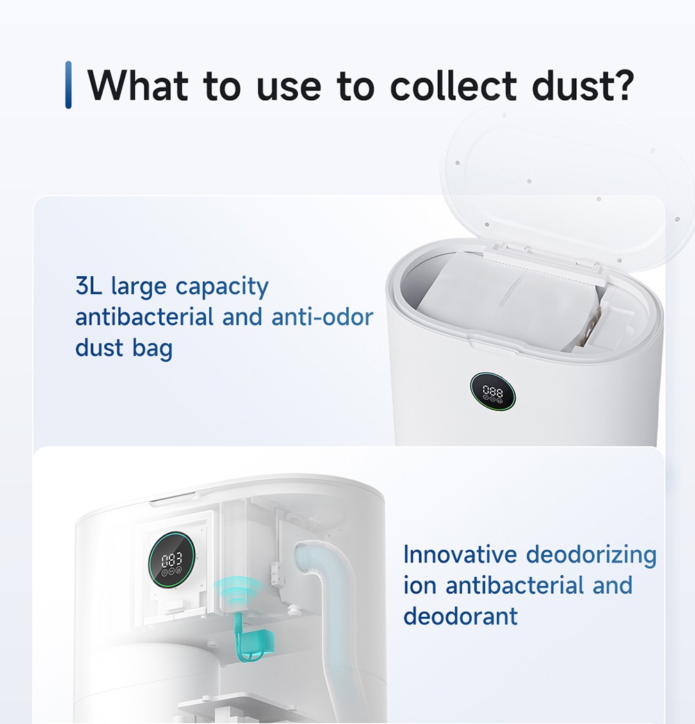 ROIDMI EVE MAX Robot Vacuum and Mop with Self Empty Station, 5000Pa Max Suction, 3L Dust Bag, 250min Max Runtime, LiDAR Navigation, App and Voice Control