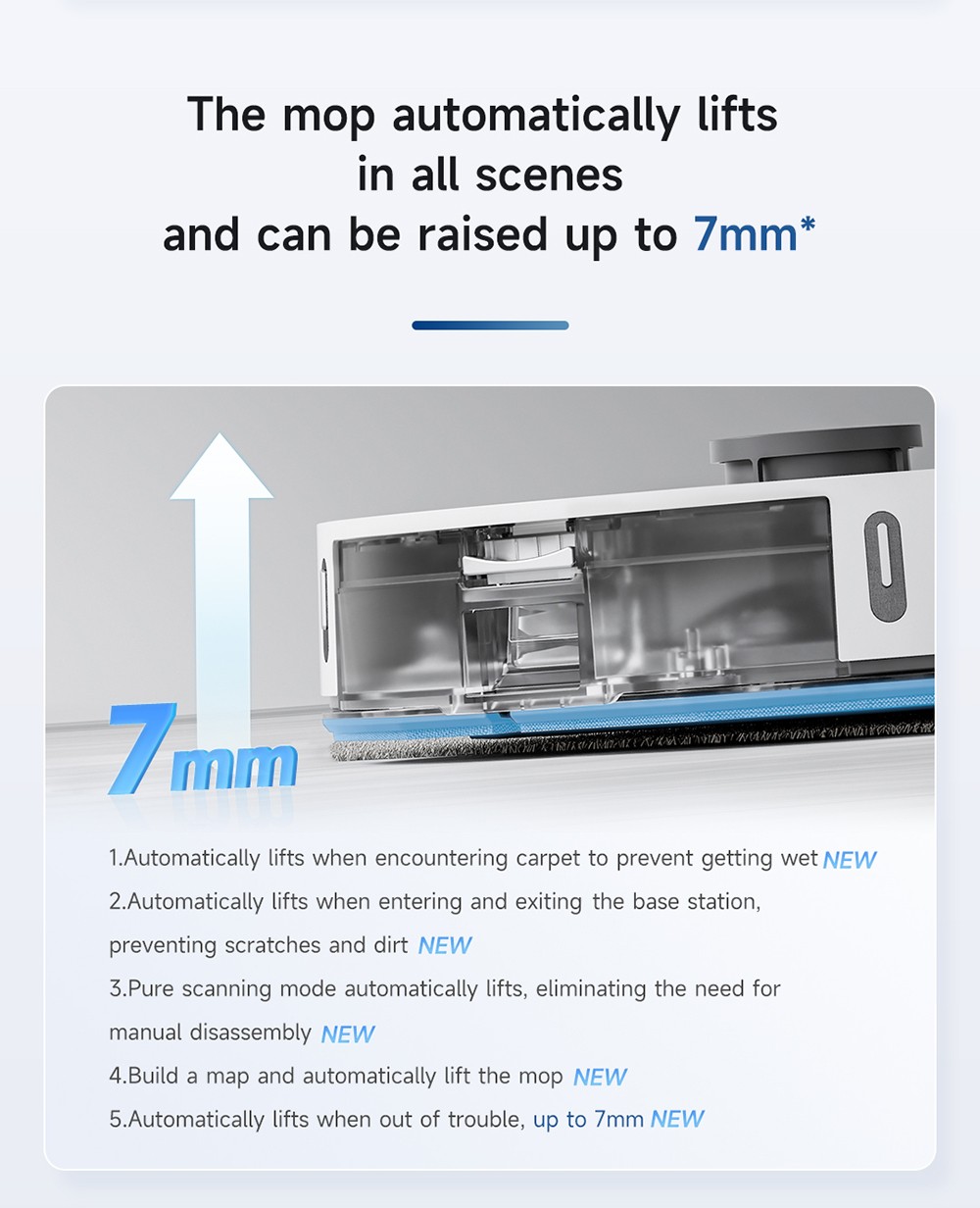 ROIDMI EVE MAX Robot Vacuum and Mop with Self Empty Station, 5000Pa Max Suction, 3L Dust Bag, 250min Max Runtime, LiDAR Navigation, App and Voice Control