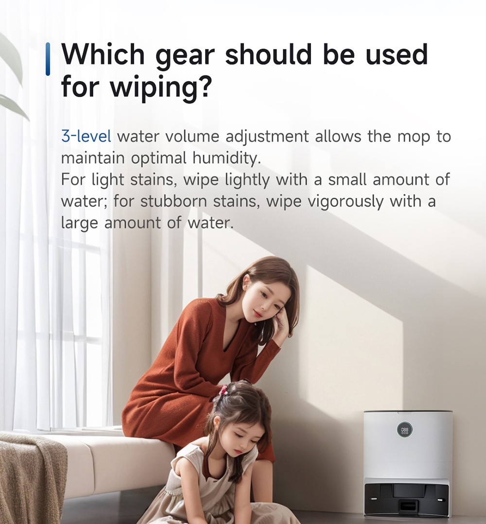 ROIDMI EVE MAX Robot Vacuum and Mop with Self Empty Station, 5000Pa Max Suction, 3L Dust Bag, 250min Max Runtime, LiDAR Navigation, App and Voice Control