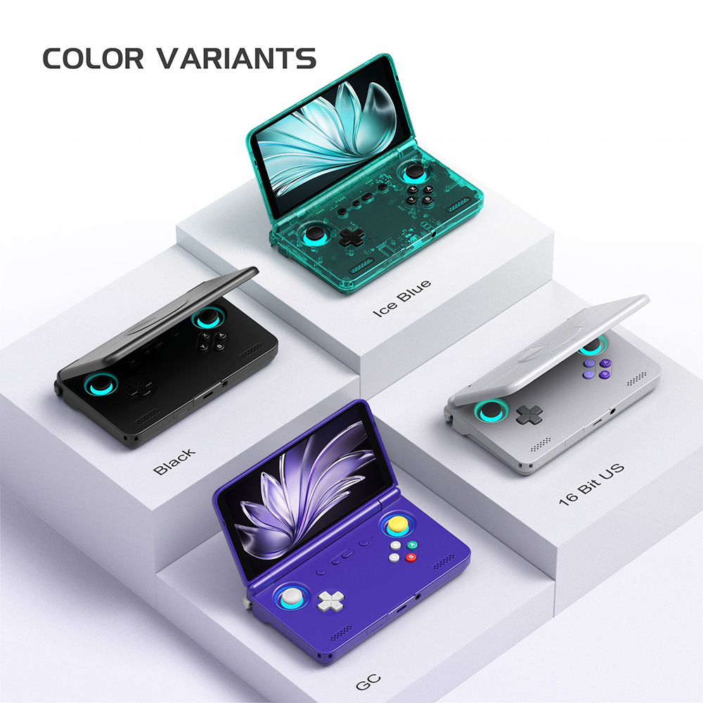 Retroid Pocket Flip 2 Game Console, 5.5 inch 1080p AMOLED Screen, 8GB RAM 128GB Storage, 3D Hall Sticks, Android 13, WiFi 6 Bluetooth 5.1 - Black