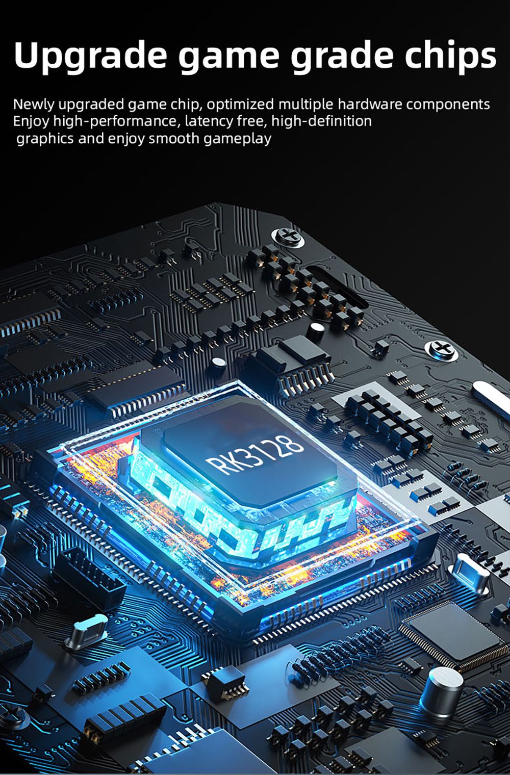 XF43 Handheld Game Console, 4.3 inch IPS Screen, 30+ Simulators, Hall Joystick & Trigger, HD Output, 128GB TF Card, 6 Hours Playtime - Grey