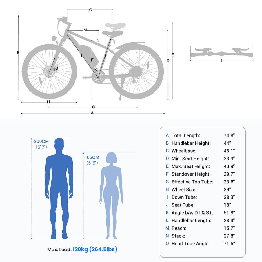 Elektrobicykel Touroll U2, 250W motor, 48V 15Ah batéria, 29-palcové pneumatiky, dojazd 150 km, hydraulické kotúčové brzdy, odpružená vidlica, 7-rýchlostný prevod Shimano