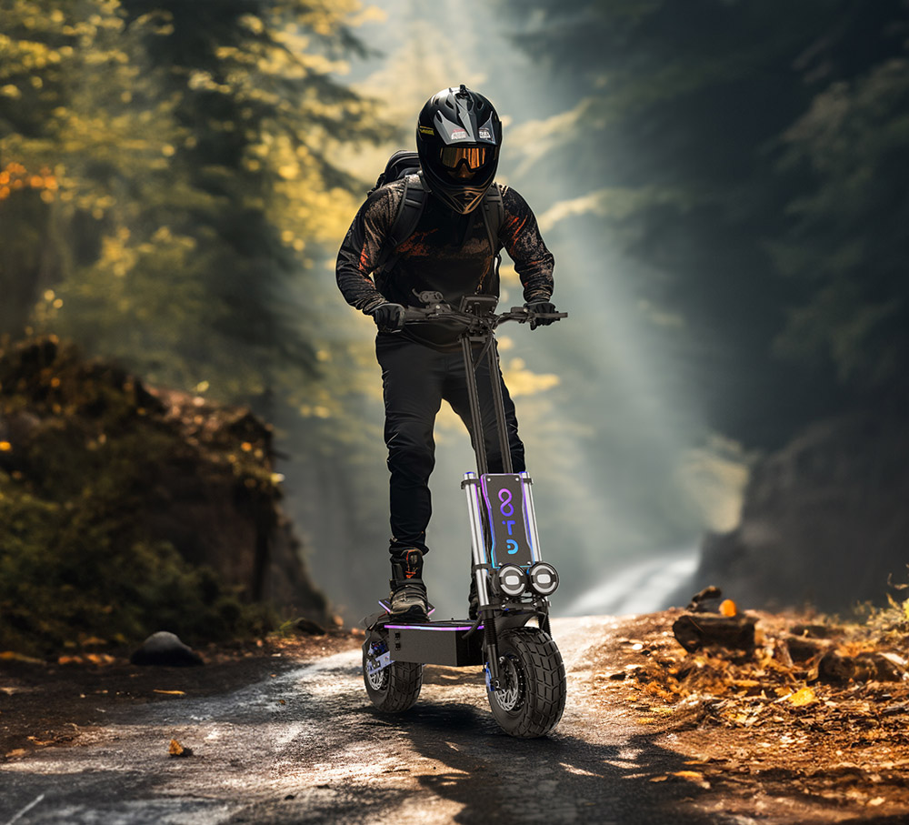 OOTD D99 Offroad Elektroroller 3000W * 2 Motoren 85 km/h Max Geschwindigkeit 13 Zoll pneumatische Road Reifen 60V 42Ah Batterie 100 km