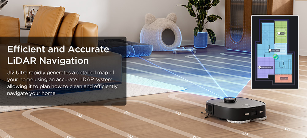 EUREKA J12 Ultra Robot Vacuum and Mop, All-in-One Station, 5000Pa Suction, AI 3D Obstacle Detection,  Pet Hair Specialist, Voice/App Control