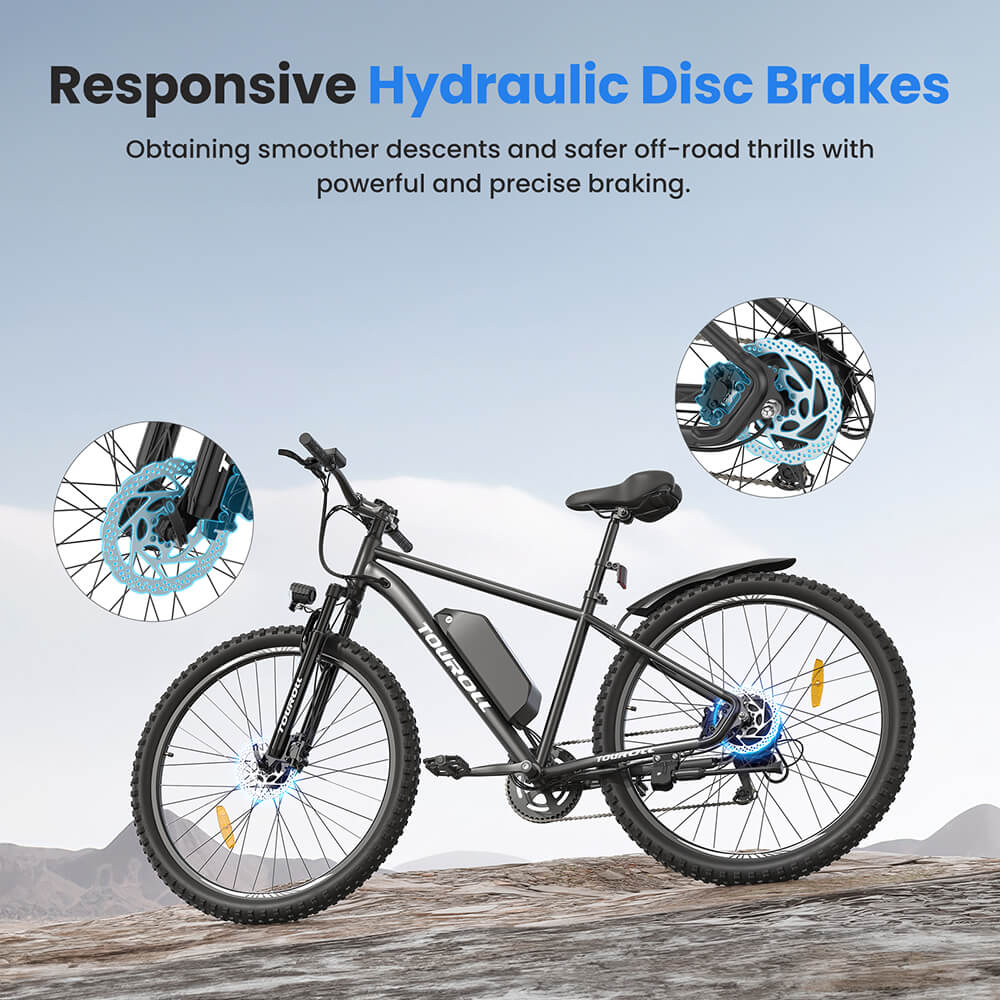 Elektrobicykel Touroll U2, 250W motor, 48V 15Ah batéria, 29-palcové pneumatiky, dojazd 150 km, hydraulické kotúčové brzdy, odpružená vidlica, Shimano 7-rýchlostný